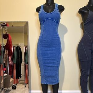 Fashion Nova Blue Midi Dress